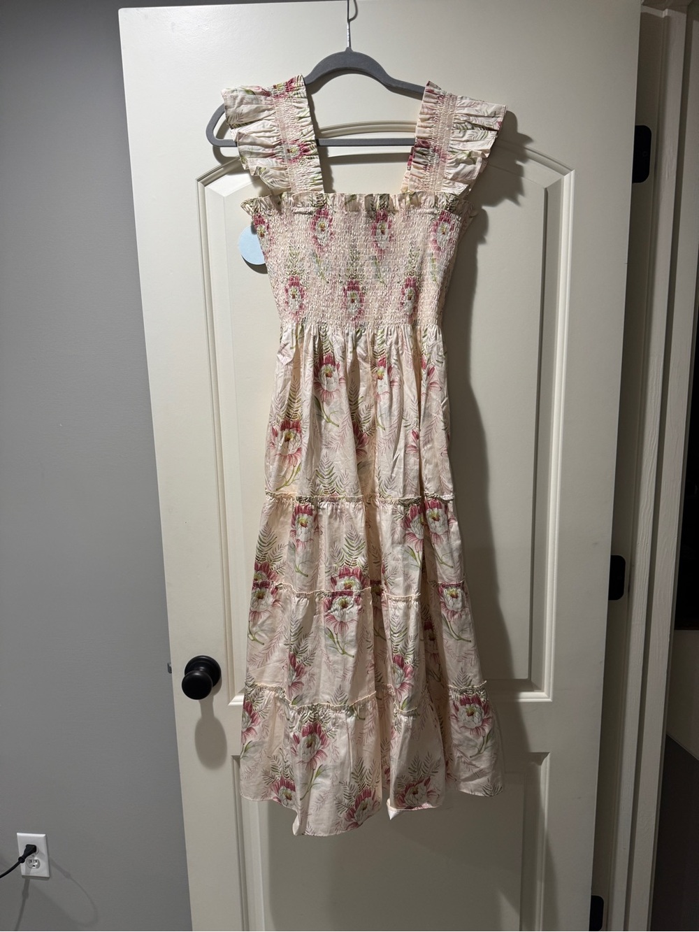 Hill House Nap Dress in Cream and Pink
